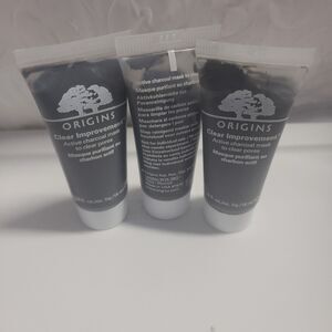 NEW NO BOX ORIGINS Clear Improvement ACTIVE CHARCOAL MASK to Clear Pores#3@.5oz
